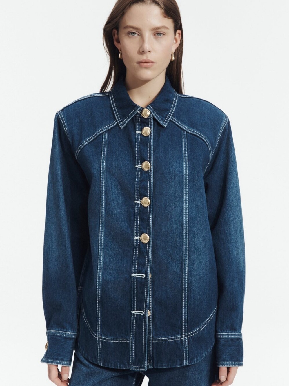 AJE Rylee Denim Shirt